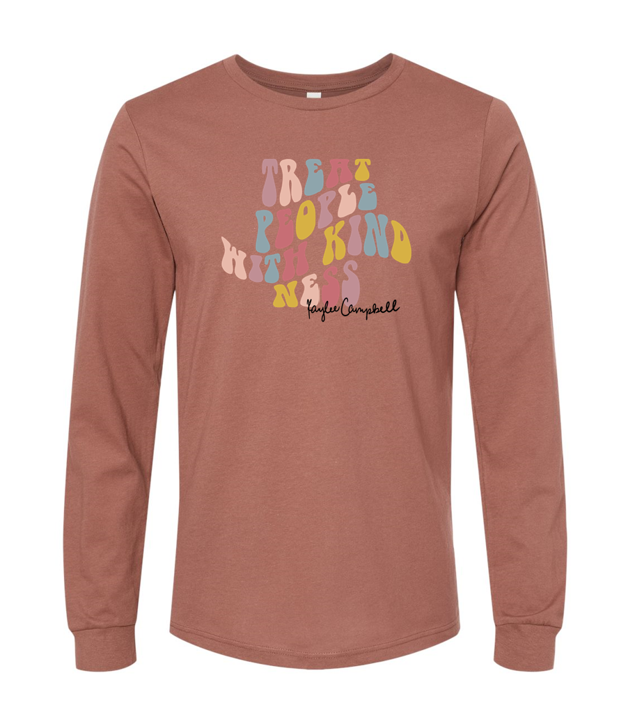 TREAT PEOPLE WITH KINDNESS (RAINBOW) (LONG-SLEEVE)(SOLID COLOR T'S)