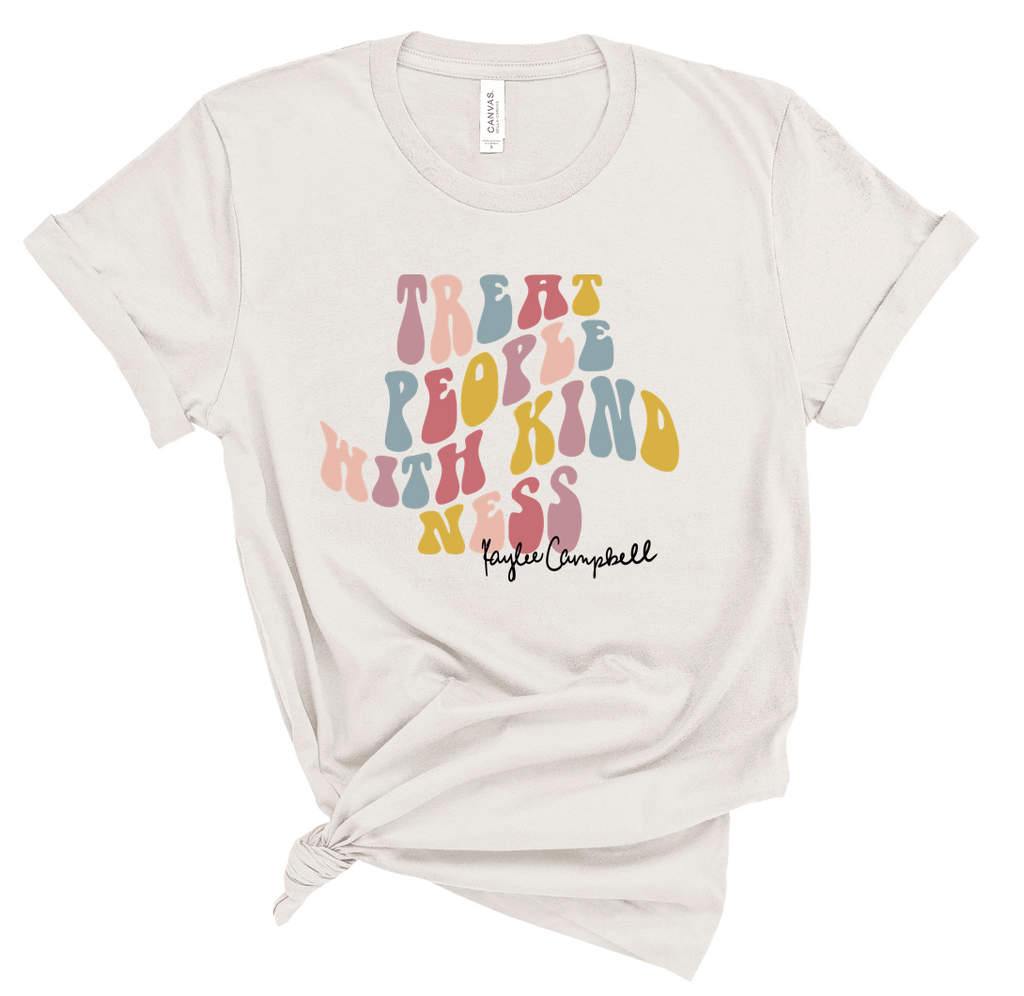 TREAT PEOPLE WITH KINDNESS (RAINBOW) (SOLID COLOR T'S)