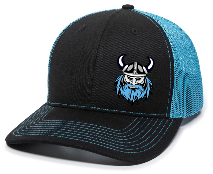 Airline Vikings - Trucker Caps (Embroidered) Black / Blue