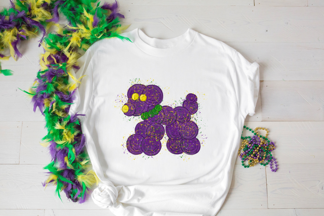 dog mardi gras shirt