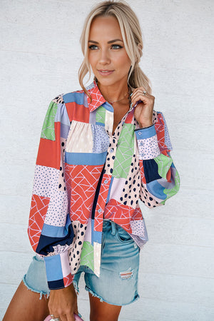 Double Take Patchwork Top