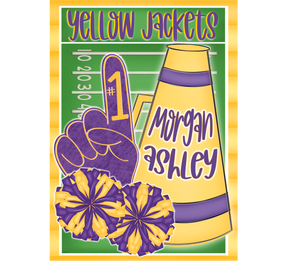 Byrd Yellow Jackets CHEER Yard Sign