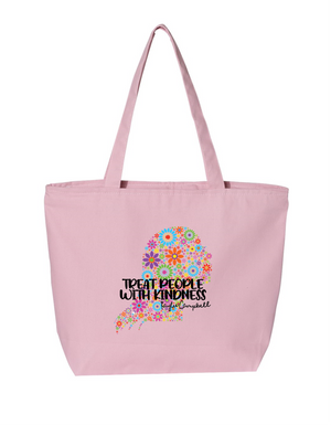 Treat People With Kindness (FLOWER GIRL) (LARGE TOTE)