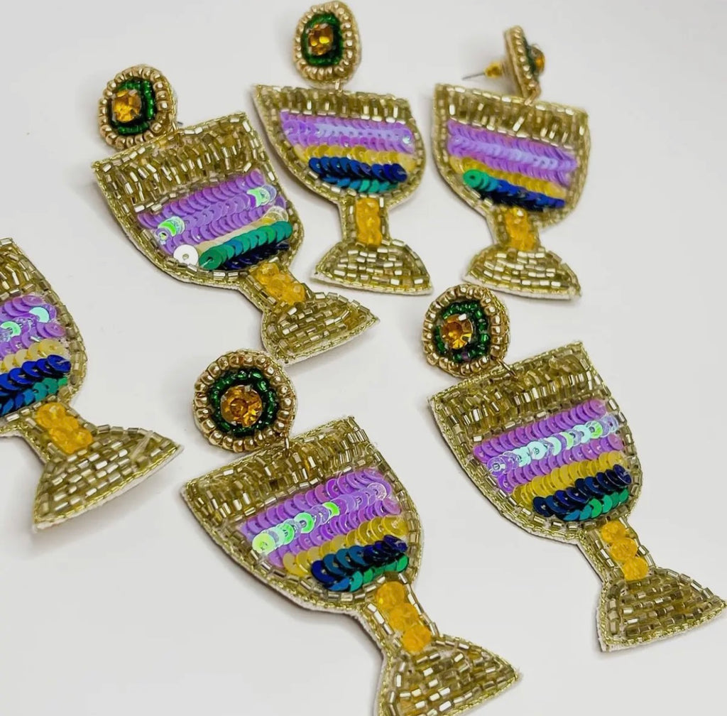 Mardi Gras Chalice Earrings