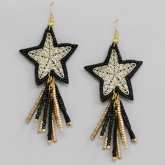 Star Seed Beaded Drop Earring