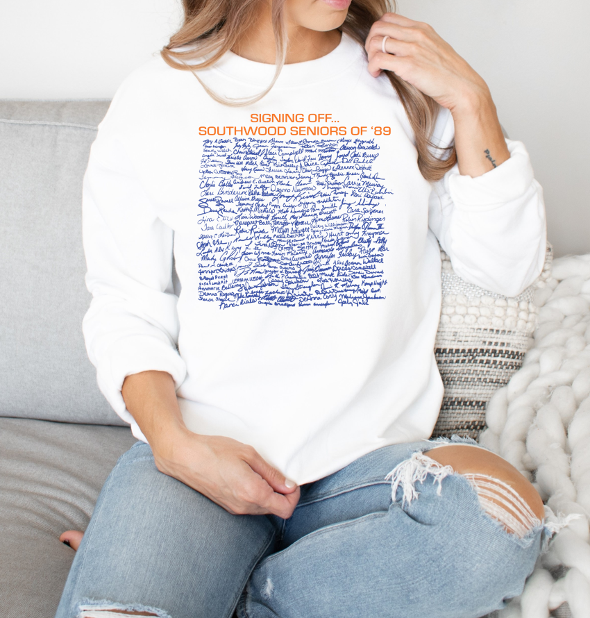Signing Off Class of 1989 Southwood High School - Fleece Crew Sweatshirt