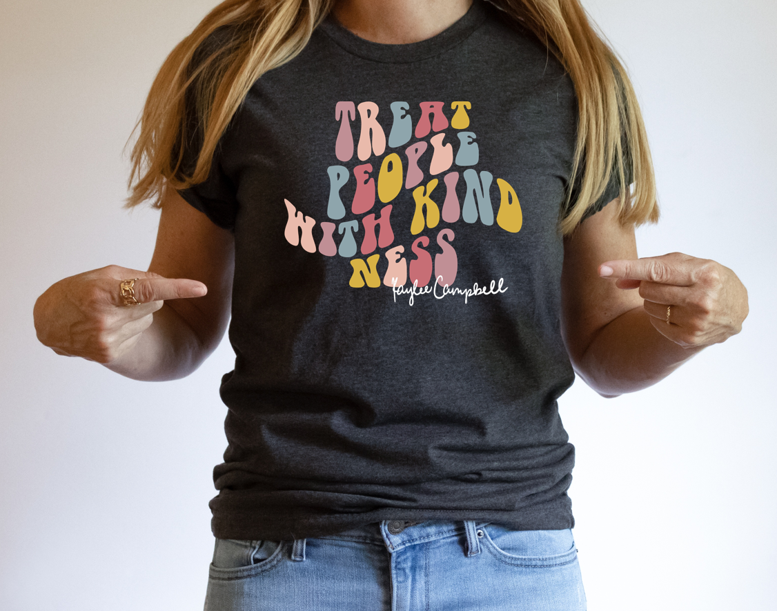 TREAT PEOPLE WITH KINDNESS (RAINBOW) (HEATHERED T's)