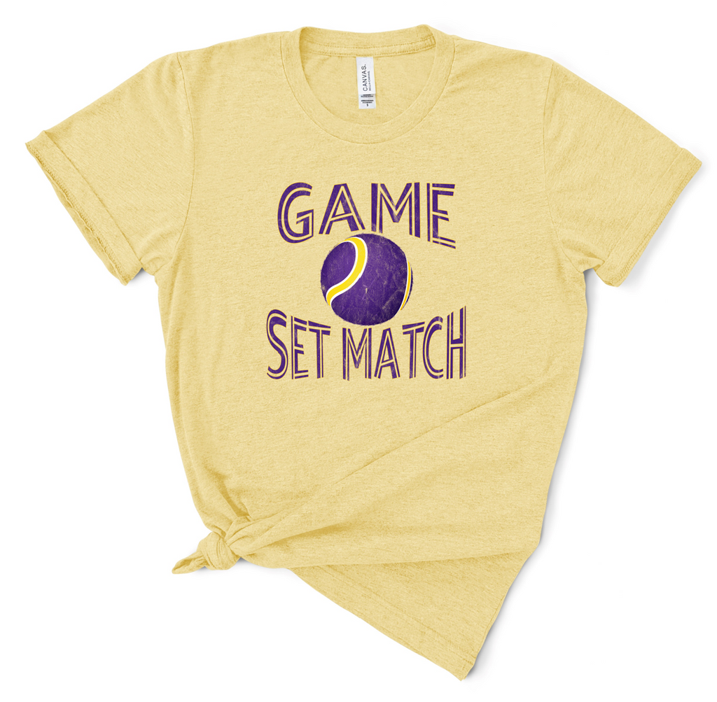 GAME SET MATCH (purple & gold)