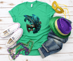 Mardi Gras Turquoise Mask