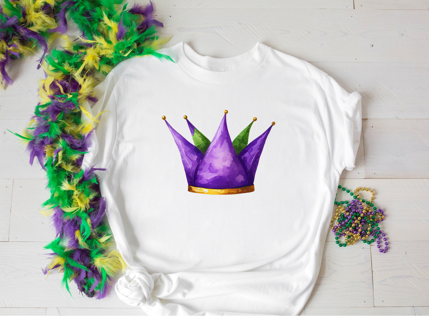 Mardi Gras Watercolor Jester Hat