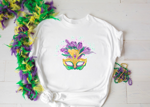 Mardi Gras Watercolor Mask