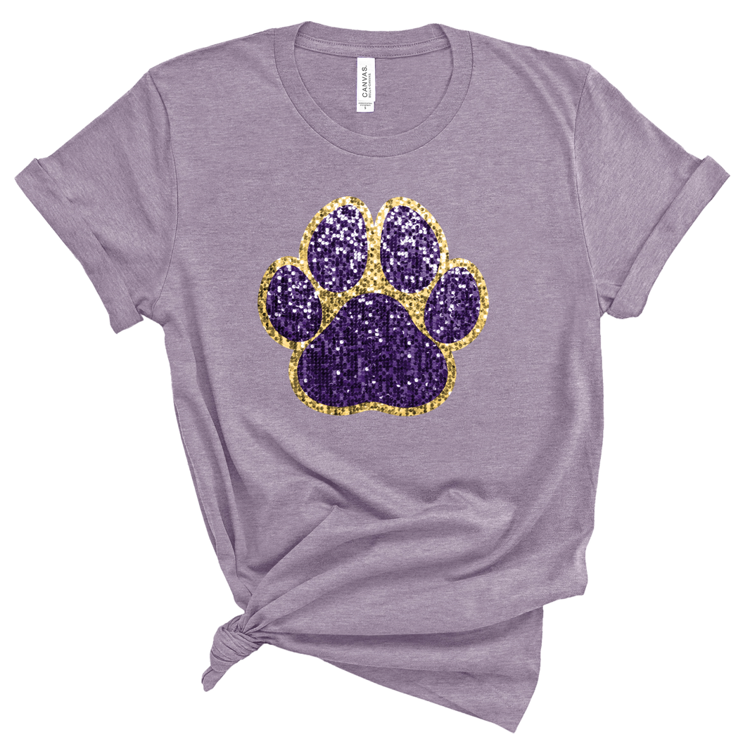 Purple Tiger Paw (FAUX SEQUIN)