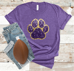 Purple Tiger Paw (FAUX SEQUIN)