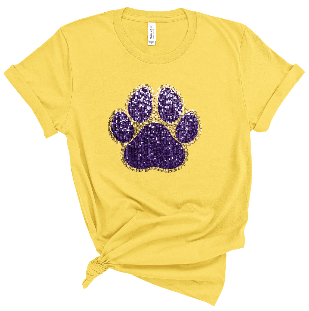 Purple Tiger Paw (FAUX SEQUIN)