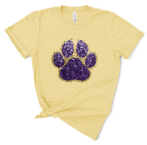 Purple Tiger Paw (FAUX SEQUIN)