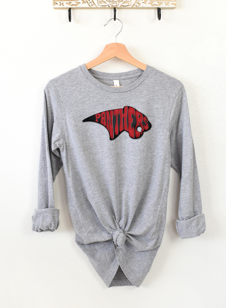Panthers Word Art (Long-Sleeve)