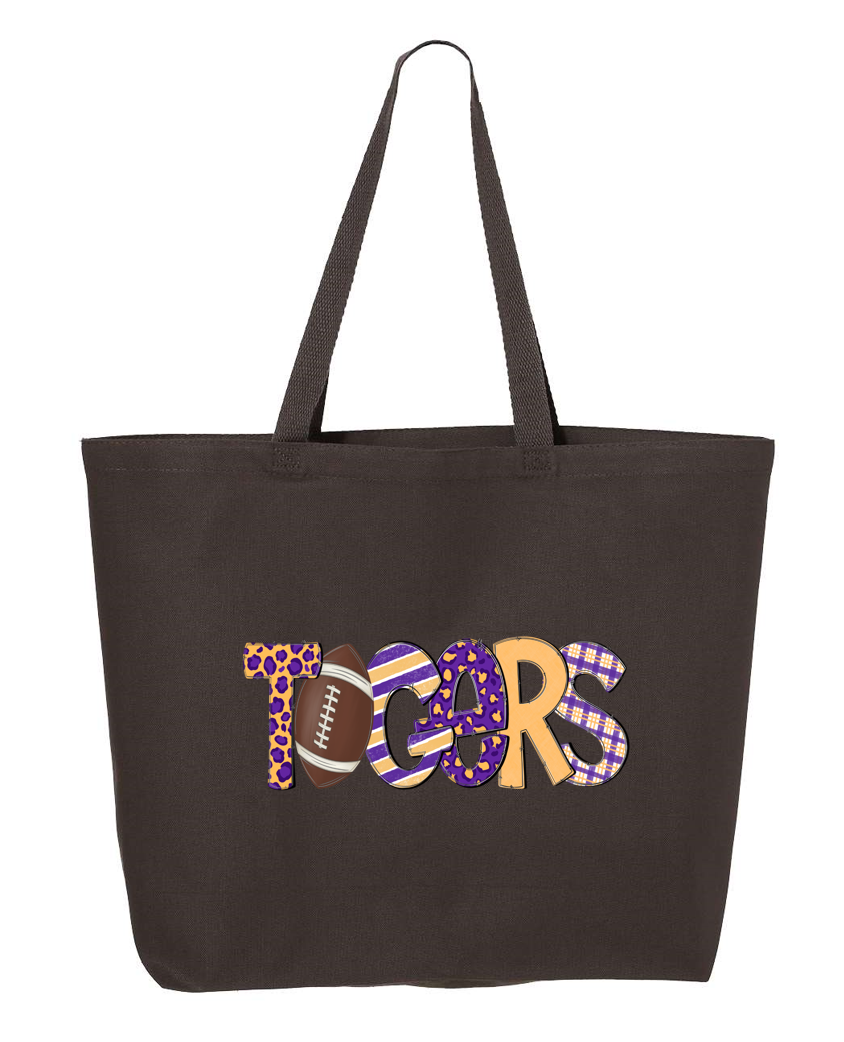 TIGERS Football Doodle (LARGE TOTE)