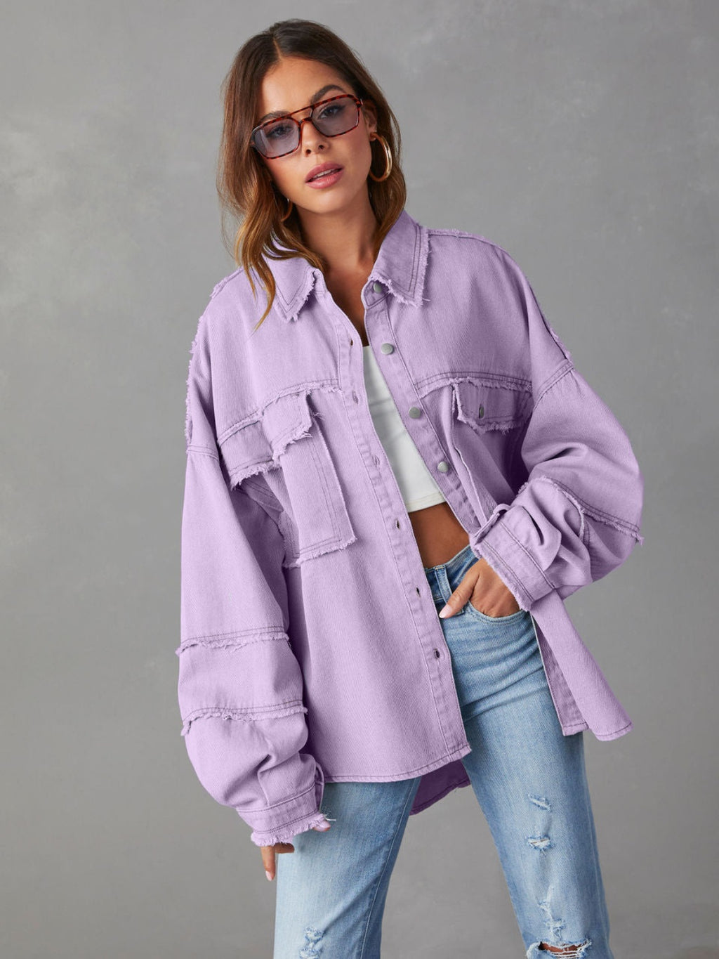 Love Me Raw Hem Jacket