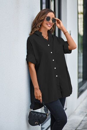 Full Size Button Up Long Sleeve Shirt