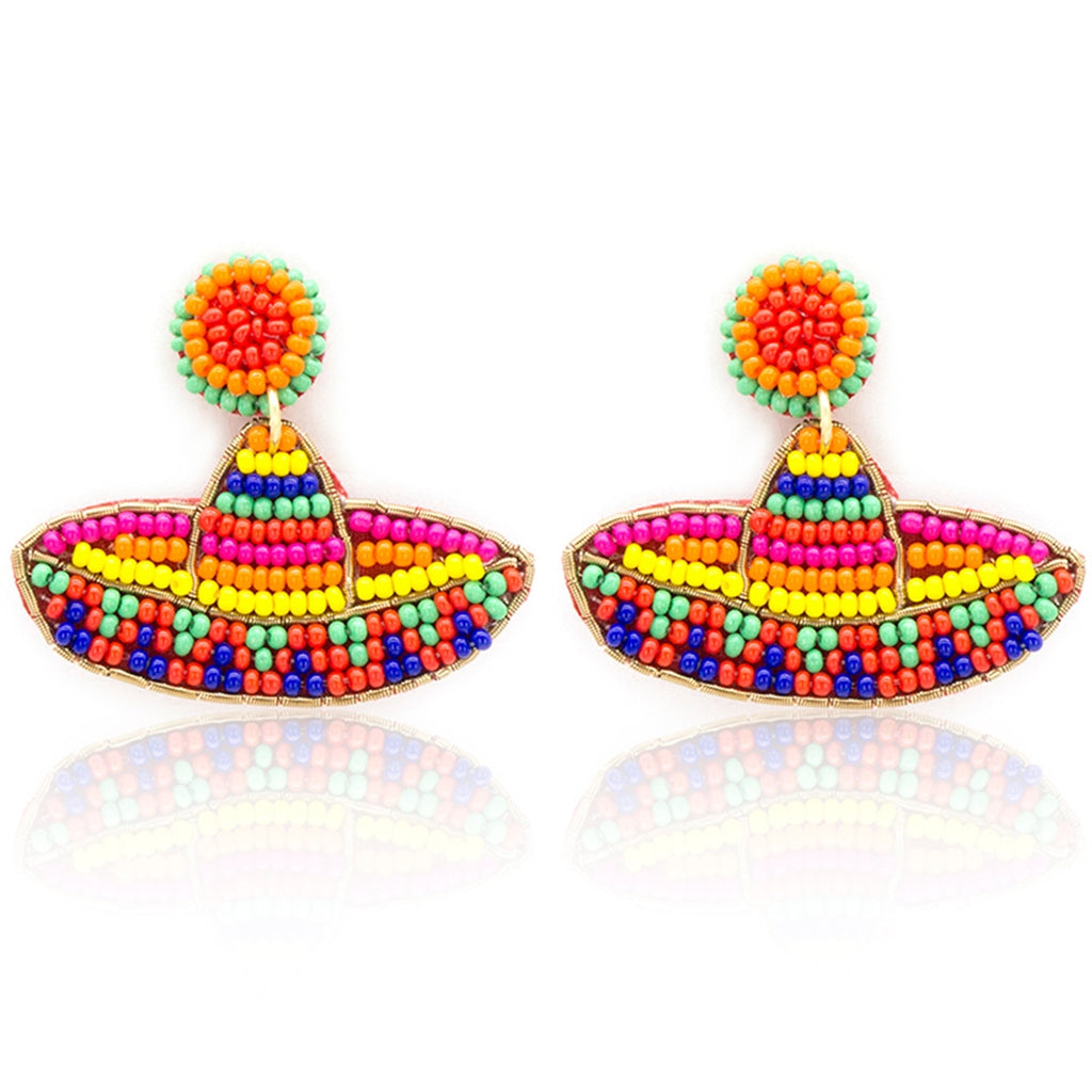 Beaded Sombrero Earring