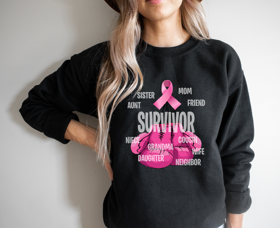 Breast Cancer Survivor - Fleece Crew Sweatshirt