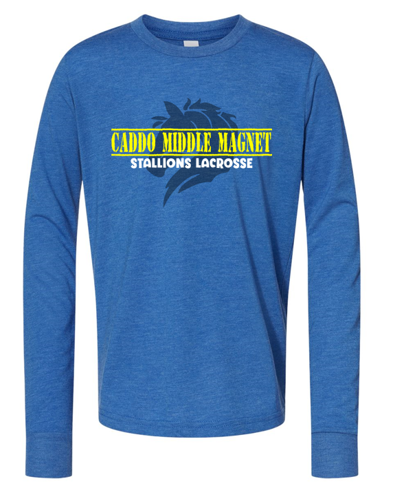 Caddo Middle Magnet - Youth Long-Sleeve (True Royal Triblend)