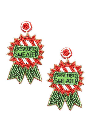 Christmas Best Ugly Sweater Earring