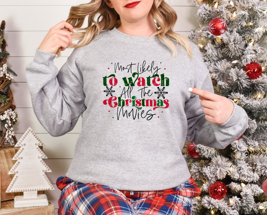 Christmas Movies - Fleece Crew Sweatshirt