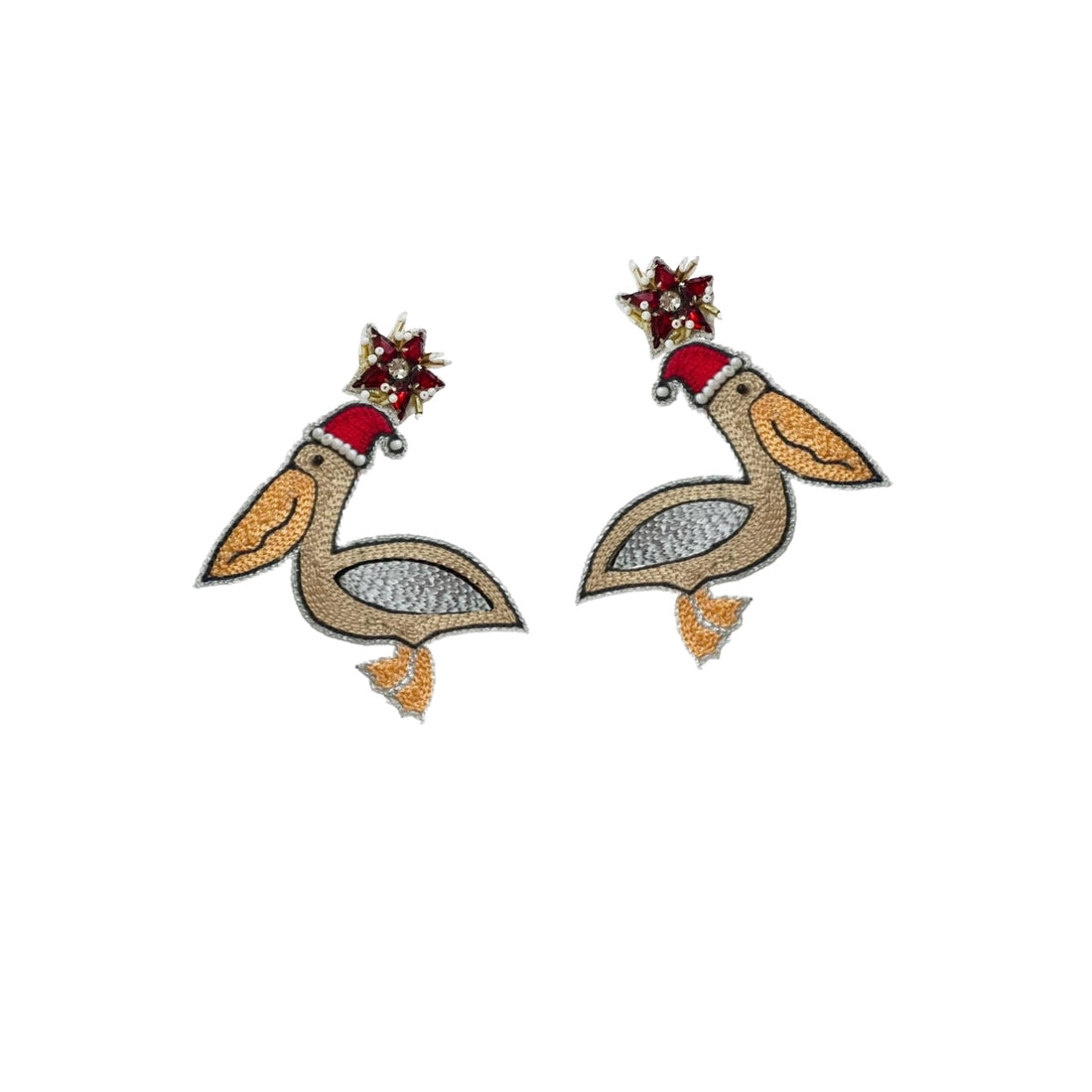 Christmas Pelican Earrings