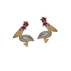 Christmas Pelican Earrings