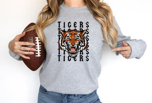 Fierce Tigers Sweatshirt - Fleece Crew Sweatshirt