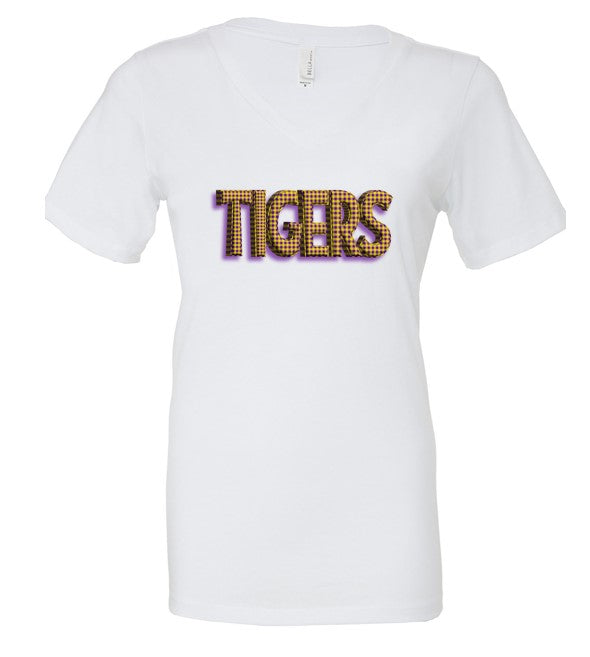 Gingham Tigers (V-Neck)