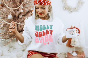 Holly Jolly Babe - Fleece Crew Sweatshirt