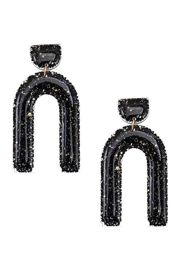 Acrylic Glitter Drop Earring