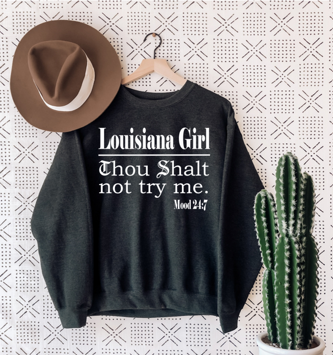Louisiana Girl - Fleece Crew Sweatshirt