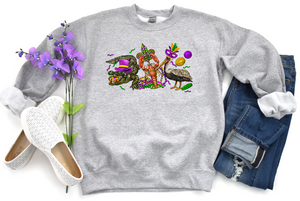 Mardi Gras Bayou - Fleece Crew Sweatshirt