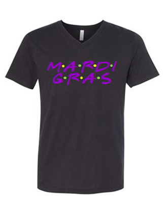Mardi Gras Friends (v-neck)