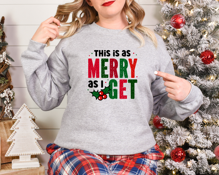 Merry As I Get - Fleece Crew Sweatshirt