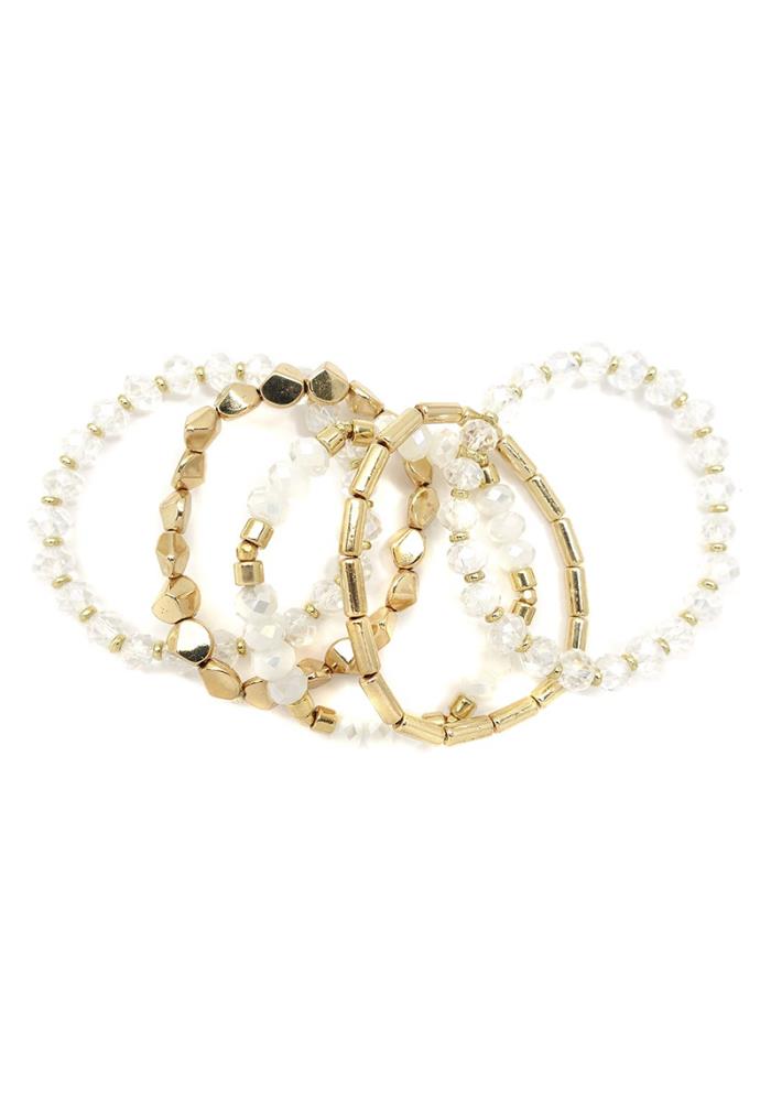 Mix Bead Stretch Bracelet Set