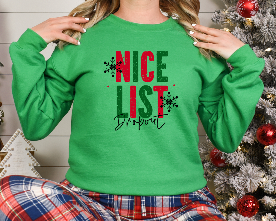 Nice List Dropout - Fleece Crew Sweatshirt