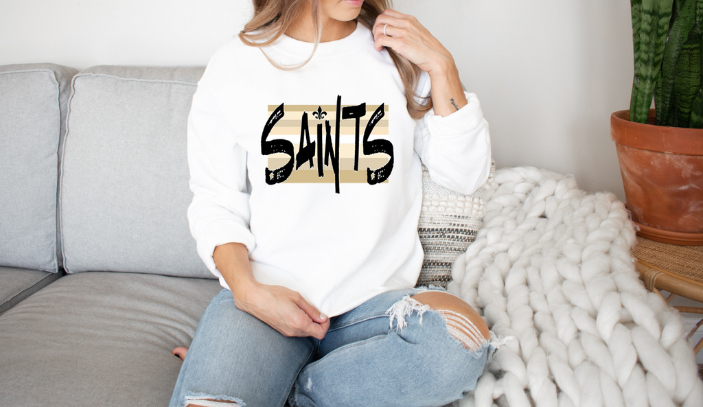 Saints Block - Fleece Crew Sweatshirt