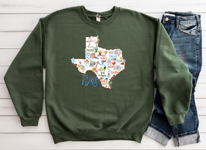 Texas - Fleece Crew Sweatshirt