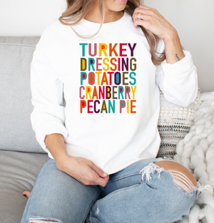 Thanksgiving Dinner - Fleece Crew Sweatshirt