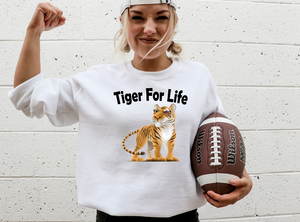 Tiger For Life - Fleece Crew Sweatshirt