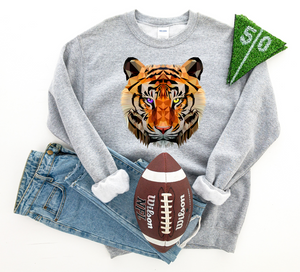 Tiger Stare - Fleece Crew Sweatshirt