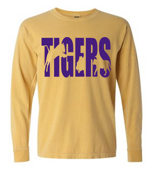 Tigers Silhouette - Comfort Colors Long Sleeve