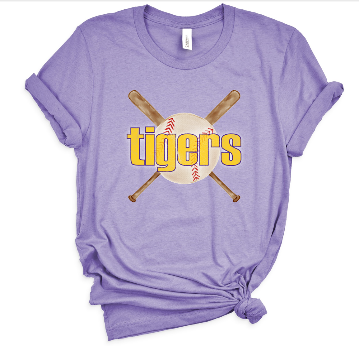 Tigers Watercolor Baseball