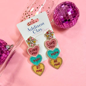 Valentine's Day Candy Heart Earrings