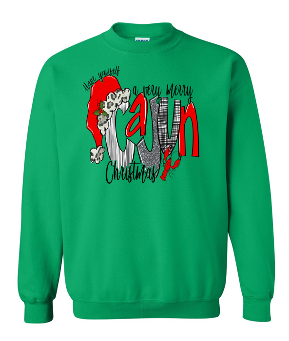 Very Cajun Christmas - Fleece Crew Sweatshirt
