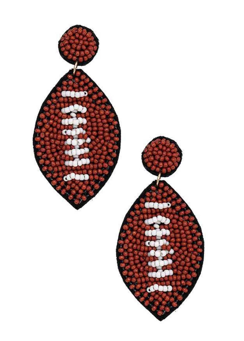 Football Beaded Earring